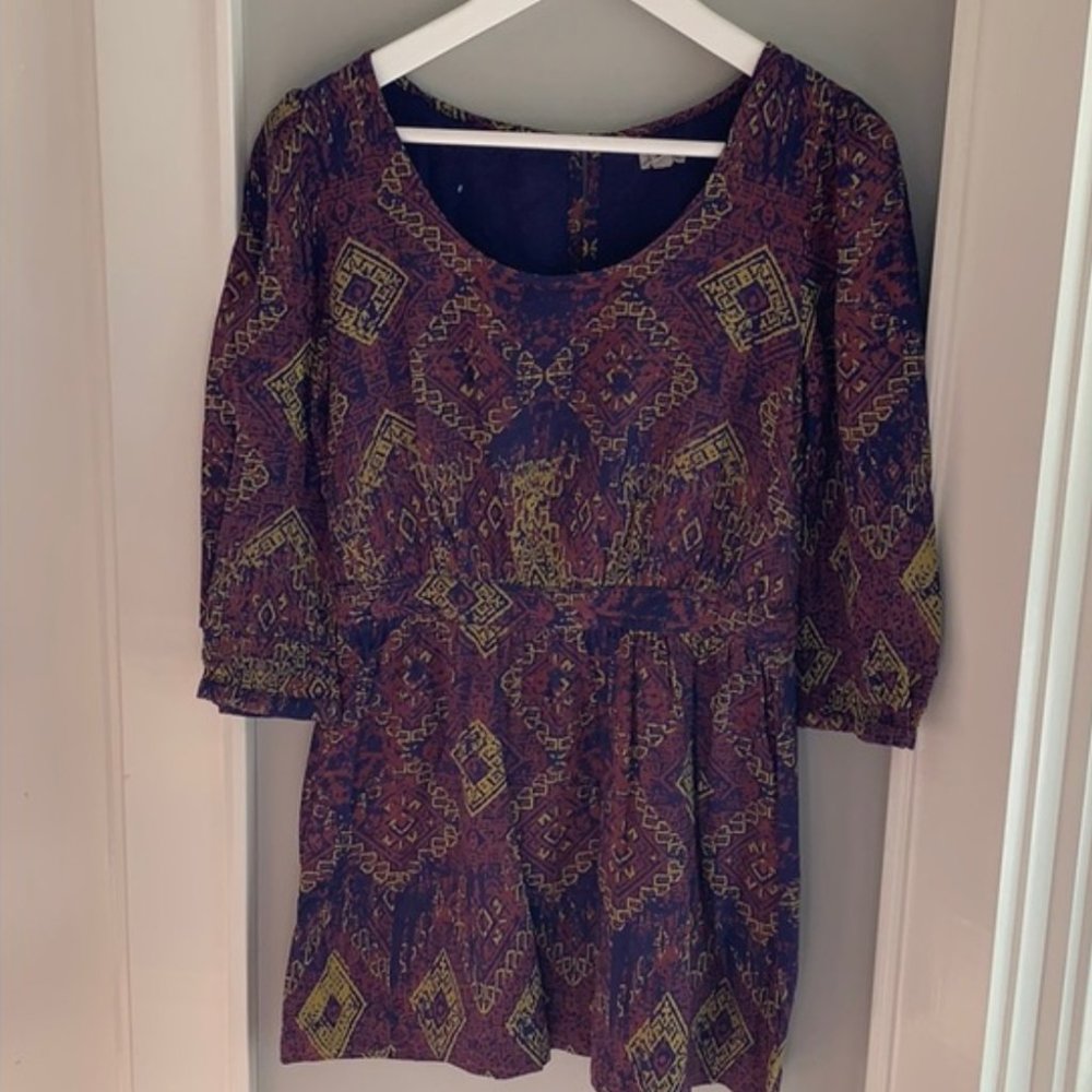 Urban Outfitters Cutout Back Babydoll Mini Dress